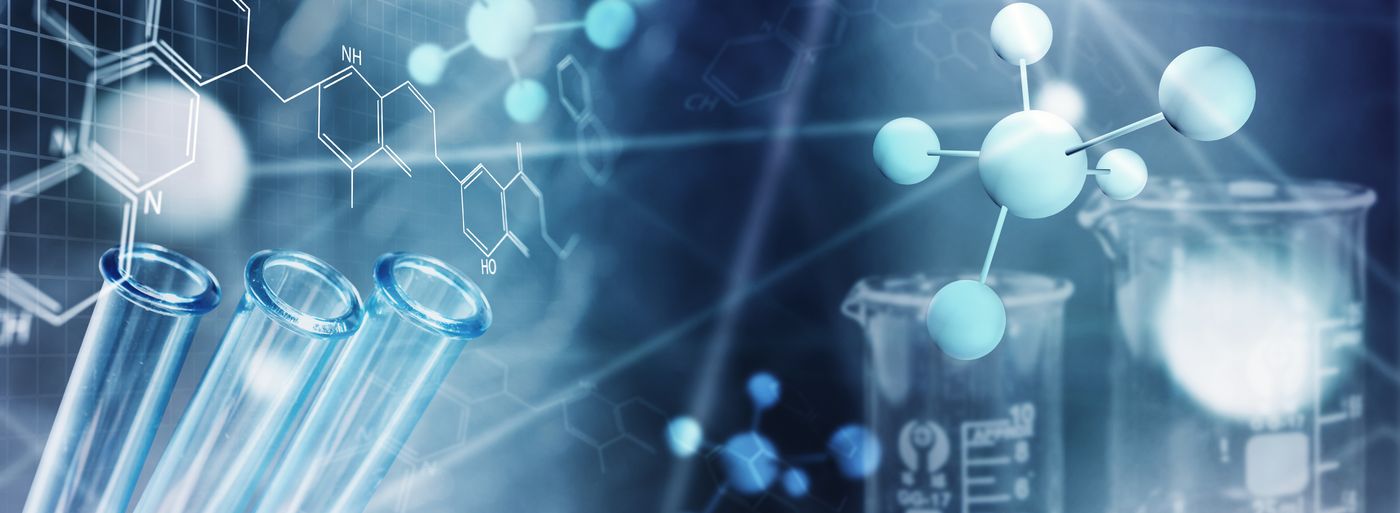 Abstract molecular structure rendered in Protonify teal